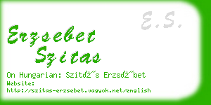 erzsebet szitas business card